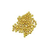 yiğit aksesuar 50 Adet 8 mm Kristal Kesim Gold Yuvarlak Boncuk
