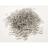 Yiğit Aksesuar 8 mm 50 Gram Küçük Metal Gümüş Renk Takı Halkası Malzemesi Küpe Kolye Klipsi Kancası