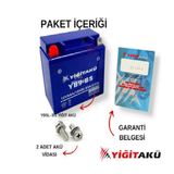 YİĞİT AKÜ 12 V 9 AH-AMPER MOTOSİKLET AKÜSÜ YB9-BS