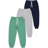 Yiğit Butik Erkek Çocuk 3’lü Jogger Eşofman Altı 4-12 Yaş Bel Lastikli Bağcıklı Cepli Pantolon - Lacivert - 5 - 6 Yaş