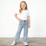 Yiğit Butik Kız Çocuk Trend Model Yırtmaçlı Açık Mavi Kot Pantolon - 8 Yaş