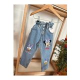 YİGİT BUTİK Yigit Butik Minnie Baskılı kız Çocuk Denim Pantolon