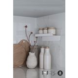 YİĞİT METAL Beyaz Metal Duvara Monte Raf – Modern ve Dayanıklı Banyo ve Mutfak Düzenleyici Raf 30x10 cm