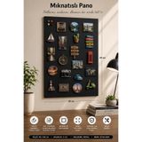 YİĞİT METAL Mıknatıslı Pano - Magnet Panosu - Siyah Ofis/Çalışma Odası İçin Mıknatıs Hediyeli Metal Magnet Hatıra Panosu 60x40cm