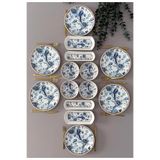 Yiğit Seramik Züccaciye Blue Kitchen Model 6 Kişilik 14 Parça Kaseli Modern Kahvaltı - Brunch Takımı