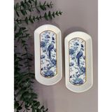 Yiğit Seramik Züccaciye Bluekitchen Model 2 Parça Orta Oval / Peynir Tabağı - Mavi