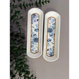 Yiğit Seramik Züccaciye Bluekitchen Model 2 Parça Orta Oval / Zeytinlik - Mavi