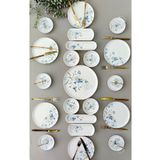 Yiğit Seramik Züccaciye Çiğdem Blue Model 6 Kişilik 21 Parça Kahvaltı Takımı Kahvaltı Seti [mavi 6]