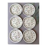 Yiğit Seramik Züccaciye Floral 6 Adet 20 cm Pasta&Servis Tabağı
