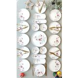 Yiğit Seramik Züccaciye Fushia Çiğdem 12 Kişilik 21 Parça Kahvaltı Takımı