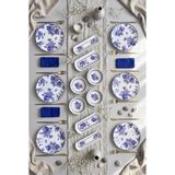 Yiğit Seramik Züccaciye Nariva Mavi Model 6 Kişilik 14 Parça Modern Kahvaltı Takımı