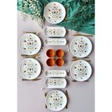 Yiğit Seramik Züccaciye Serenat Model 6 Kişilik 14 Parça Sosluklu Modern Kahvaltı/brunch Takımı