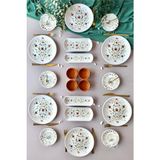 Yiğit Seramik Züccaciye Serenat Model 6 Kişilik 20 Parça Sosluklu Modern Kahvaltı/brunch Takımı