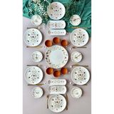 Yiğit Seramik Züccaciye Serenat Model 6 Kişilik 23 Parça Sosluklu Modern Kahvaltı/brunch Takımı
