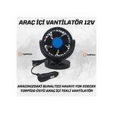 Yiğit Shoping Tekli Vantilatör Torpido Üstü 12 Volt - Siyah