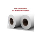 yiğiteticaret Rulo Resim Kağıdı 2 Adet Toplam 50 X 2 : Toplam 100 Metre Yazı Tahtası Uyumlu Genişlik 31 Plotter