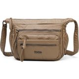 Yıkama Rölaks Deri Kadın Postacı Çantası 21K Barcelona 1919-6 - Vizon