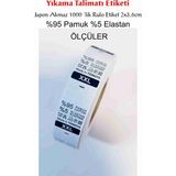 Yıkama Talimatı Etiketi (%95 Pamuk %5 Elastan İçerikli) 2x3,6cm Japon Akmaz 1000'lik Rulo - XXL Beden