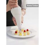 Yıkanabilir Bez Krema Torbası 20X35 Cm Bpa Free Cupcake, Pasta Ve Ekler Süsleme İçin