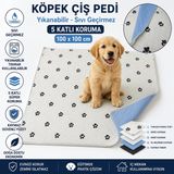 Yıkanabilir Köpek Çiş Pedi 100x100 cm 5 Katlı Sıvı Geçirmez Köpek Eğitim ve Tuvalet Pedi