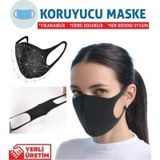 Yıkanabilir Korumalı Yüz Maskesi Kaliteli Esnek Kumaş 3 Adet