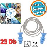 Yıkanabilir Kulak Tıkacı 23 Db Ipli Su Geçirmez, Gürültü Önleyici Yüzme Uyku Seyahat Için Tıkaç - 1 - Renkli
