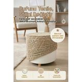 Yıkanabilir Puf Tabure Kılıfı Tak-Çıkar-Değiştir-Yenile Orta Sehpa Kılıfı By Forest Natural
