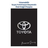 Yıkanabilir Toyota Oto Paspas Kağıdı Siyah Gümüş Baskı 50 Adet