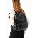 Yıkanmış Deri Sırt Çantası Siyah Model: (571-14-11M)