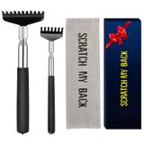 YIKATO Büyük Boy Sırt Scratcher Seti, 2 Paket Taşınabilir Uzatılabilir Paslanmaz Çelik Teleskop Masaj Aleti, Erkek/Kadınlar için Hediye/Çorap Stuffers