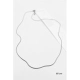Yılan Zincir Kolye - 60cm - Gümüş