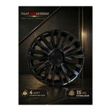 YILAPJANT Fiat Fiorino 15" Inç Kırılmaz Jant Kapağı Siyah 4 Adet