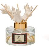 Yılbaşı 150 ml Geyik Seramik Taş Bambu Çubuklu Spice Orange Oda Kokusu - Şeffaf