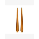 Yılbaşı 2 Li Gold Piramit Şamdan Mum Seti-33 Cm