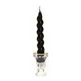 Yılbaşı 2li Twirl Glow Siyah Şamdan Mum Seti (18 cm)