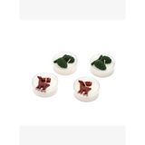 Yılbaşı 4lü Spice Orange Kokulu Kozalak ve Geyik Temalı Tealight Mum Seti