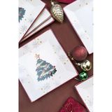 Yılbaşı 6' Lı Kare Servis Tabağı 24 Cm