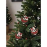 Yılbaşı Ağaç Süsü Ahşap Mdf 3lü Paket