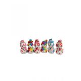 YILBAŞI AĞAÇ SÜSÜ RENKLİ KARDAN ADAM 12 CM 6'LI