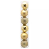 Yılbaşı Ağacı Süsleri 4 Cm Altın Gold Top Süs 6 Lı Paket Altın Gold Yeni Yıl Süsleri