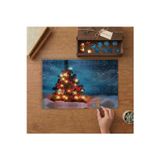 Yılbaşı Ağacı Tasarımı 240 Parça Ahşap Puzzle Ahşap Kutuda MP02152
