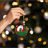 Yılbaşı Ahşap Çam Ağacı Süsü Noel Baba Model 3'lü