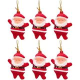Yılbaşı Çam Ağacı Süsü Noel Baba 6'Lı 6,5Cm