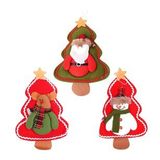 Yılbaşı Çam Ağaçlı Noel Baba - Kardan Adam - Geyik Süs Seti
