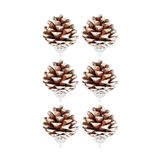 Yılbaşı Çam Ağcı Süsü Naturel Kozalak 4 cm 6'lı
