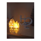 Yılbaşı Dekorasyon Led Mumlu 2 li Ev ve Home 3 lü Seti 2 ADET LED MUM DAHİLDİR