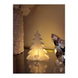 Yılbaşı Dekorasyon Led Mumlu Yılbaşı Ağacı Geyik Desenli LED MUM DAHİLDİR 12,5 CM