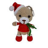Yılbaşı Dilek Ayıcığı Amigurumi Organik Anahtarlık Oyuncak