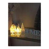 Yılbaşı Ev Dekorasyon 2 li Ev Home ve Yılbaşı Ağacı 3 lü Set 3 Adet Led Mum Dahildir