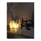 Yılbaşı Ev Dekorasyon 2 li Ev Siyah Home ve Yılbaşı Ağacı 3 lü Set 3 Adet Led Mum Dahildir
